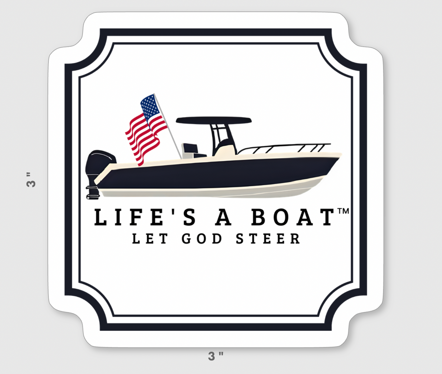 Let God Steer Hi-Tack Vinyl Sticker