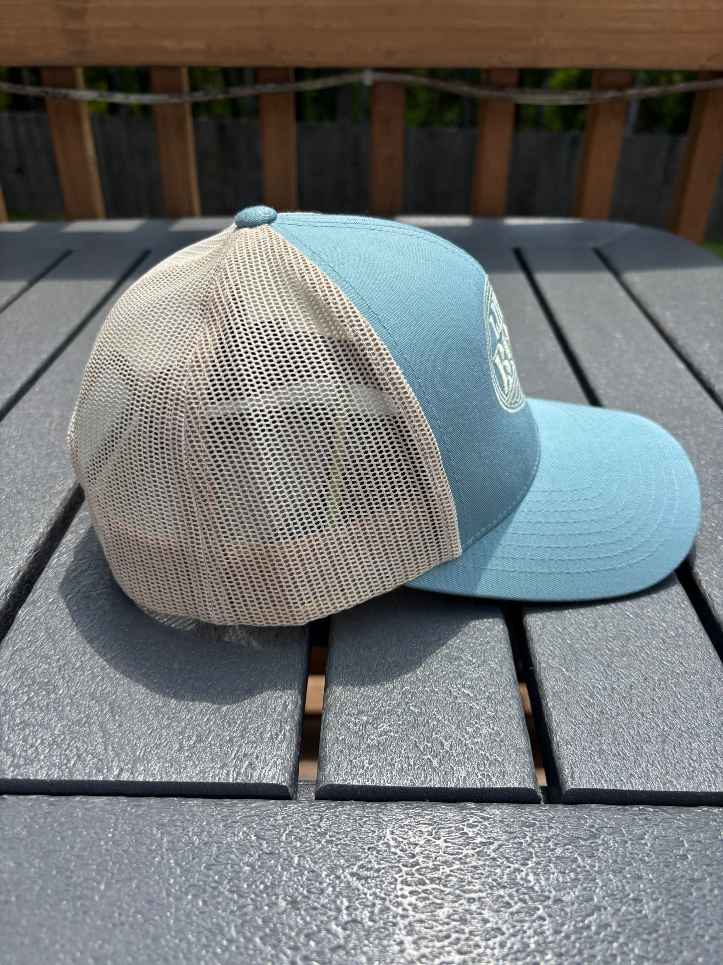 Waves: Life's A Boat Tan and Blue Hat