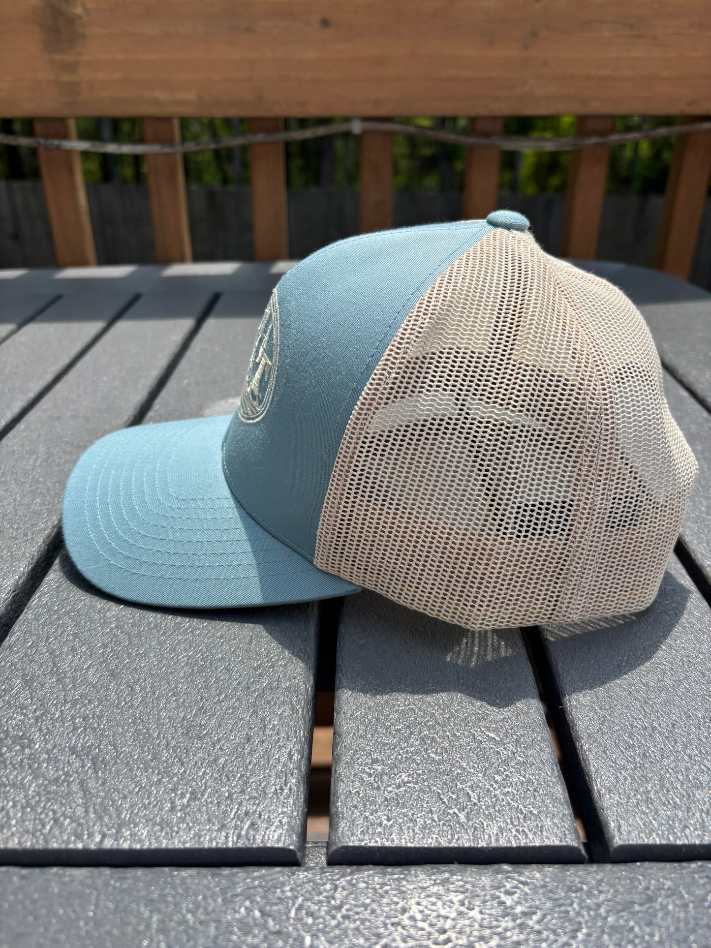 Waves: Life's A Boat Tan and Blue Hat