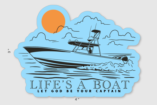 Let God Be Your Captain Hi-Tack Vinyl Sticker