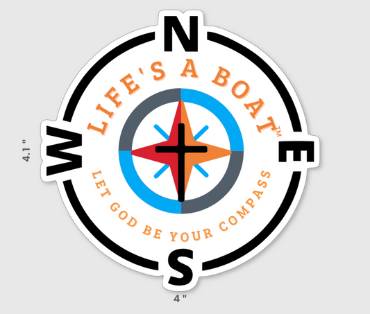 Let God Be Your Compass Hi-Tack Vinyl Sticker