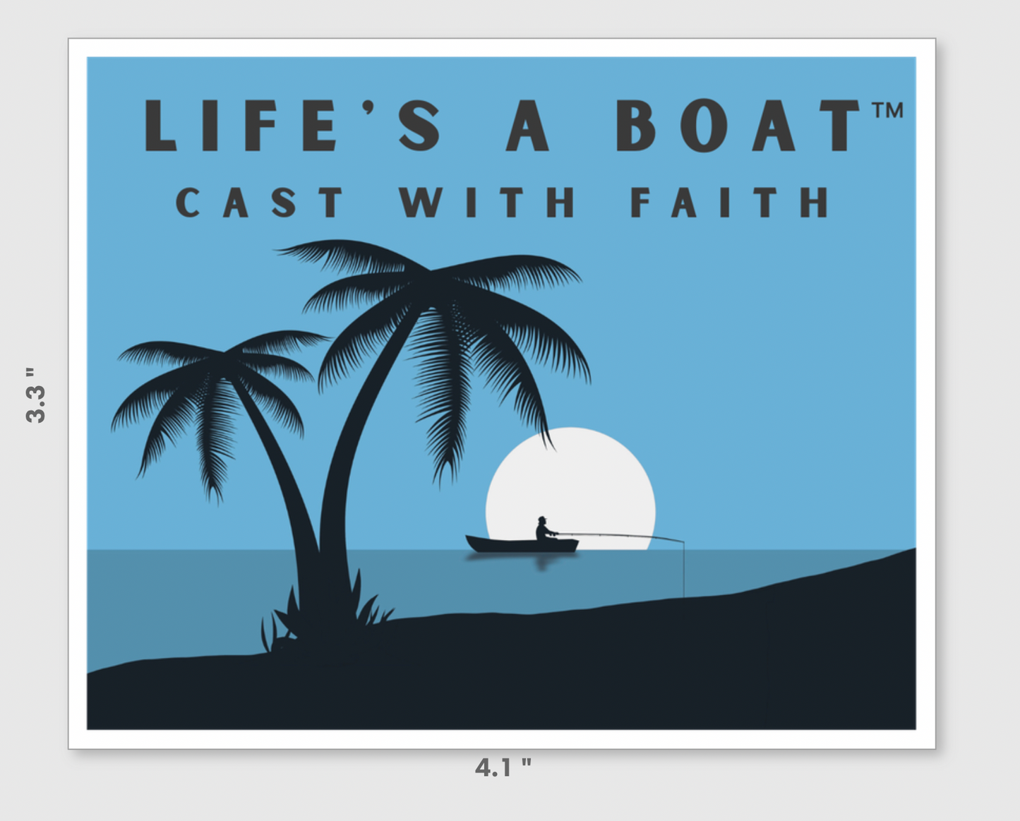 Cast With Faith Hi-Tack Vinyl Sticker