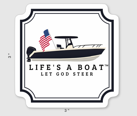 Let God Steer Hi-Tack Vinyl Sticker