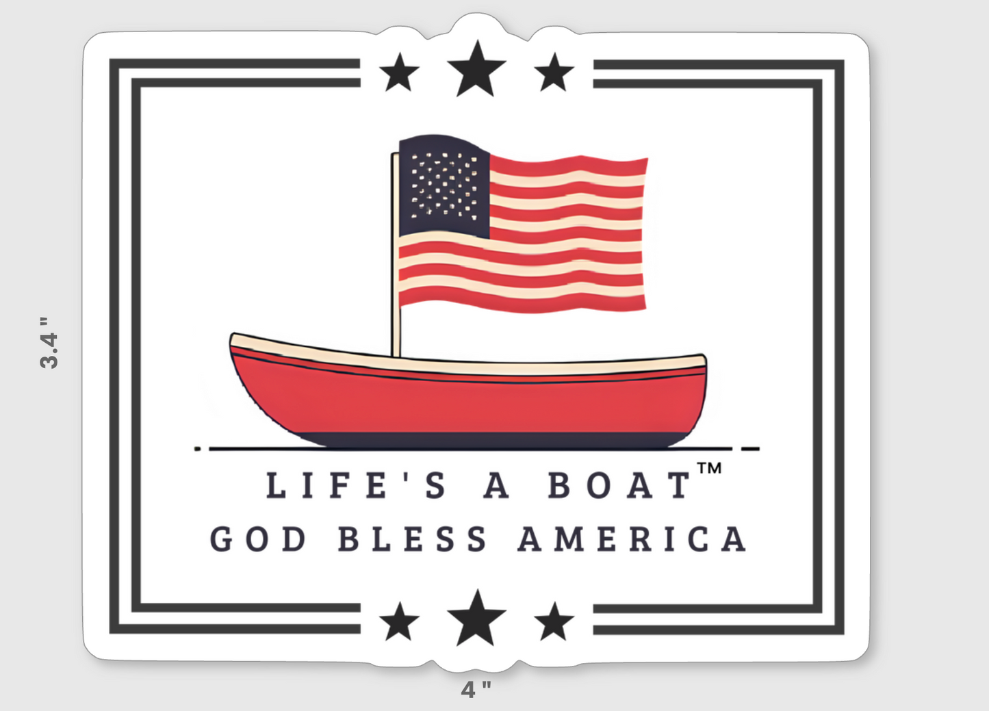 God Bless America Hi-Tack Vinyl Sticker
