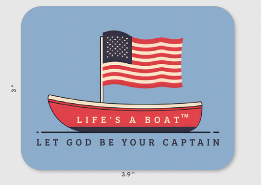 Let God Be Your Captain Hi-Tack Vinyl Sticker